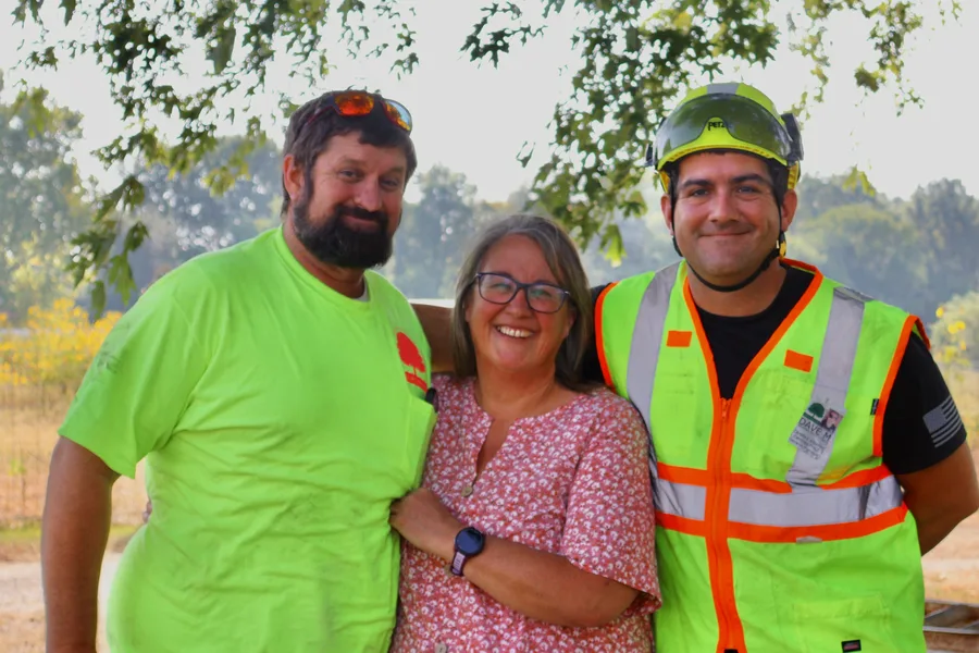 The Tree Wizard team — Chris Haubner, Teri, and Dave